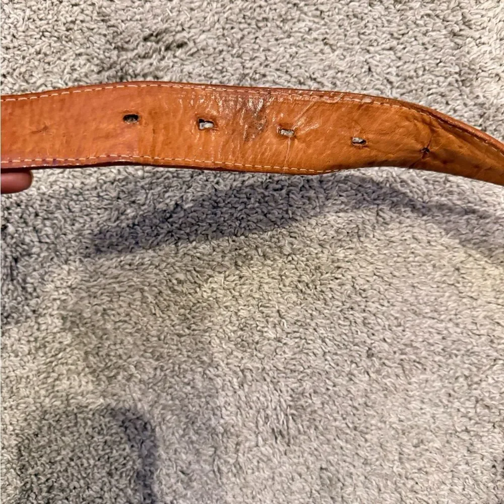 Brown Leather Horse Motif Belt
